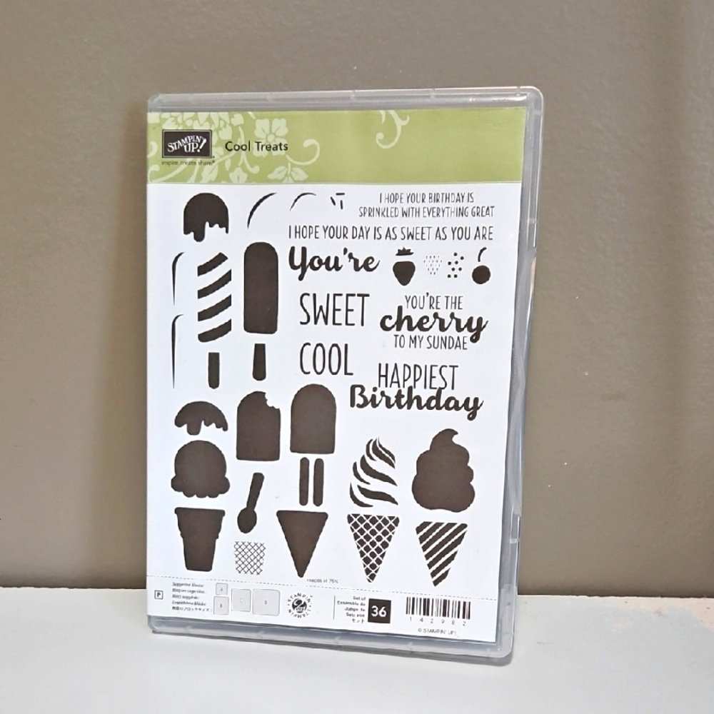 COOL TREATS clear Stampin Up stamp set